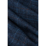 Cody - Colete masculino xadrez azul marinho