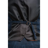 Cody - Colete masculino xadrez azul marinho