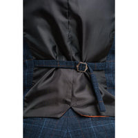 Cody - Colete masculino xadrez azul marinho