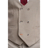 Elwood - Colete masculino bege com estampa pied-de-poule