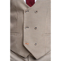 Elwood - Colete masculino bege com estampa pied-de-poule