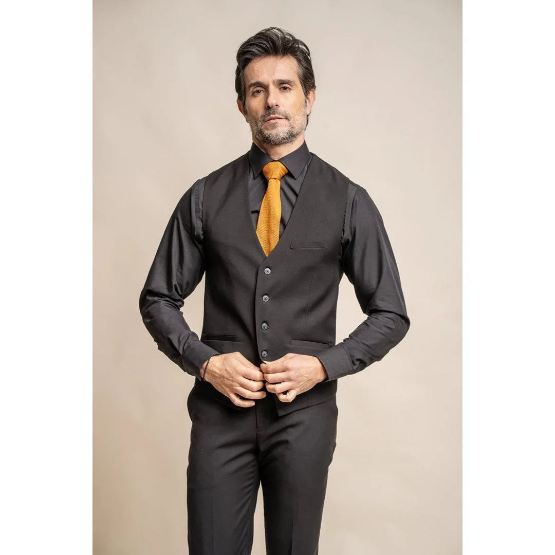 Marco - Colete Preto Clássico Masculino
