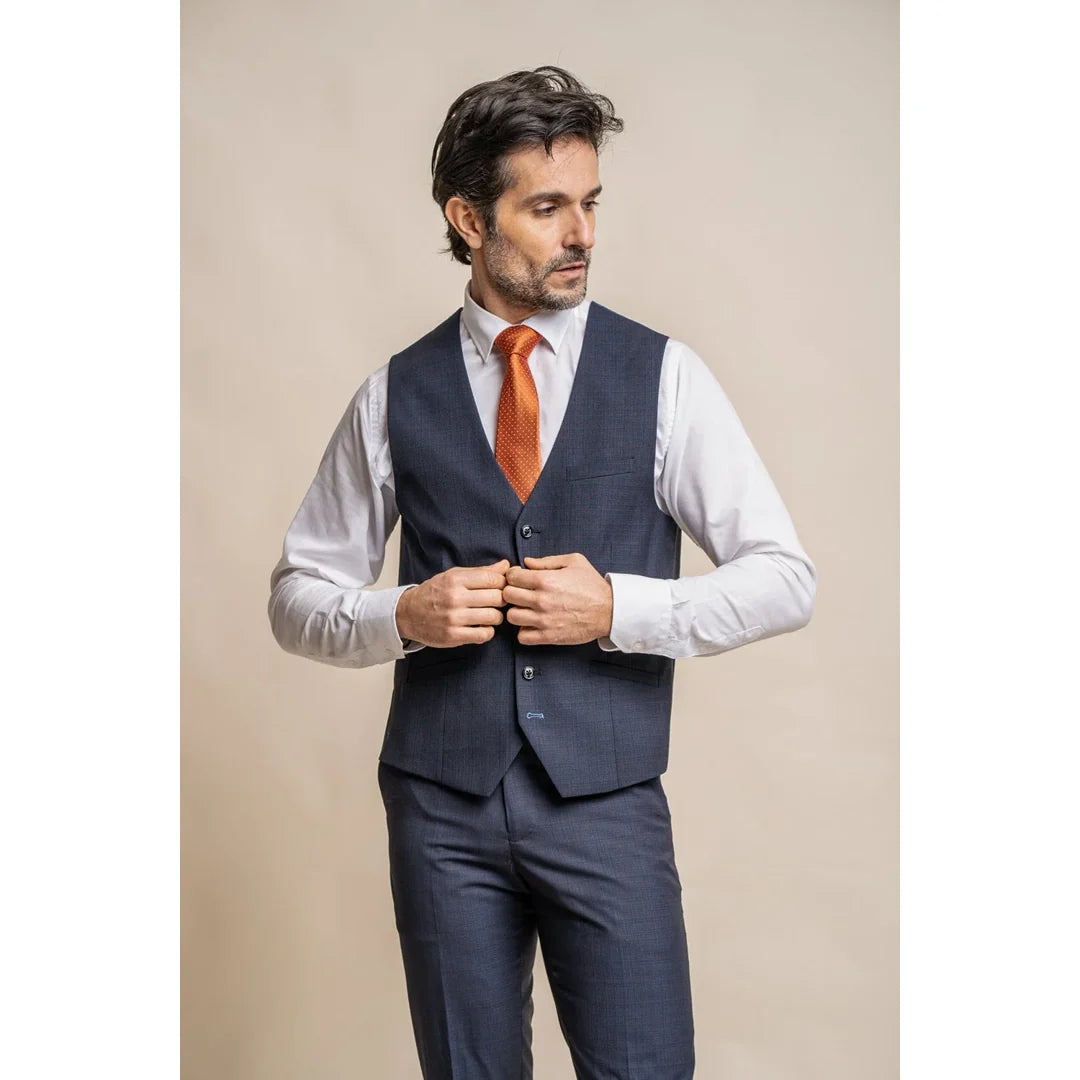 Colete masculino clássico azul marinho Seeba
