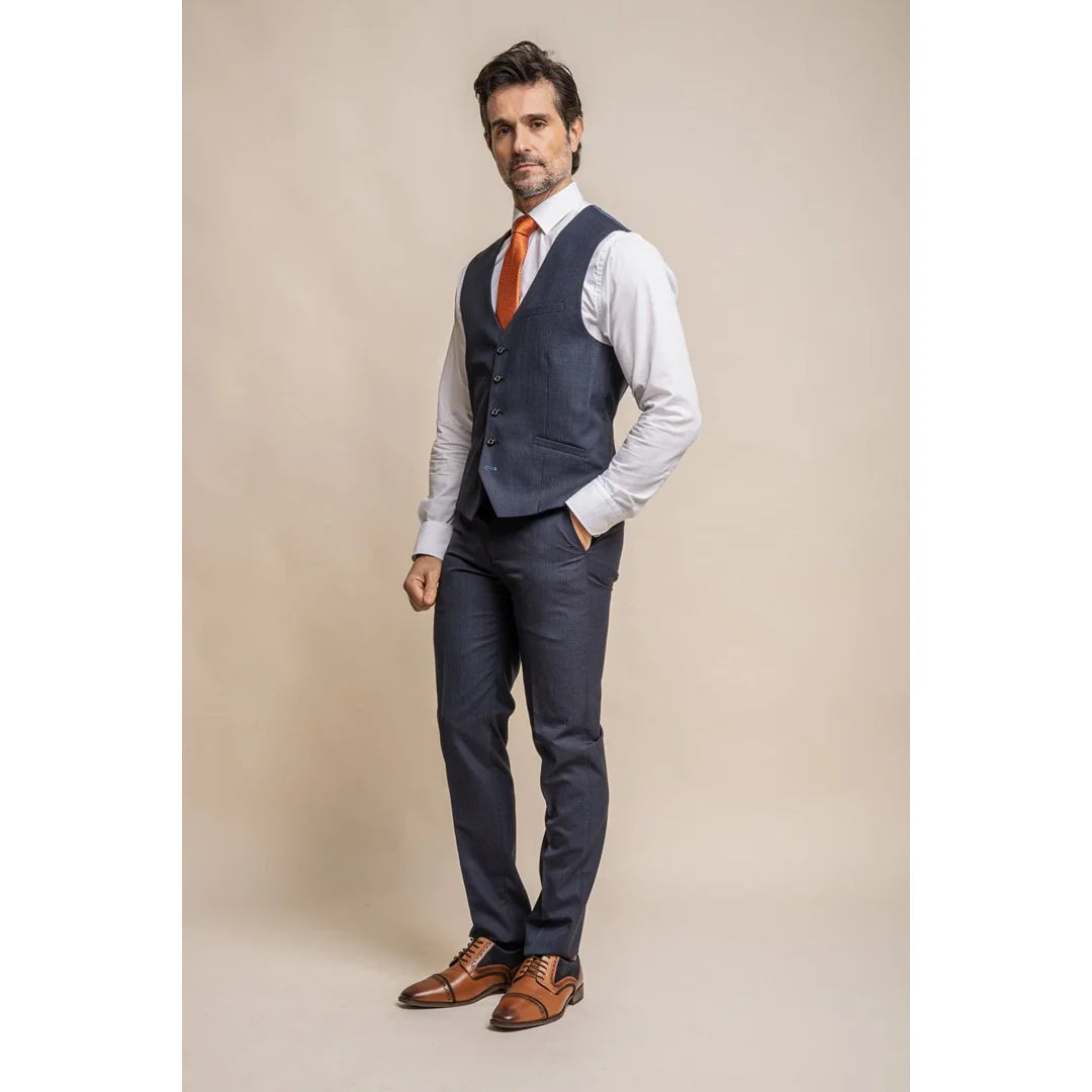 Colete masculino clássico azul marinho Seeba