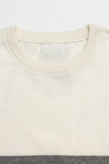 Camiseta masculina de malha com blocos de cores em branco e preto