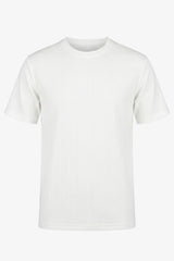 Camiseta clássica canelada branca para homens