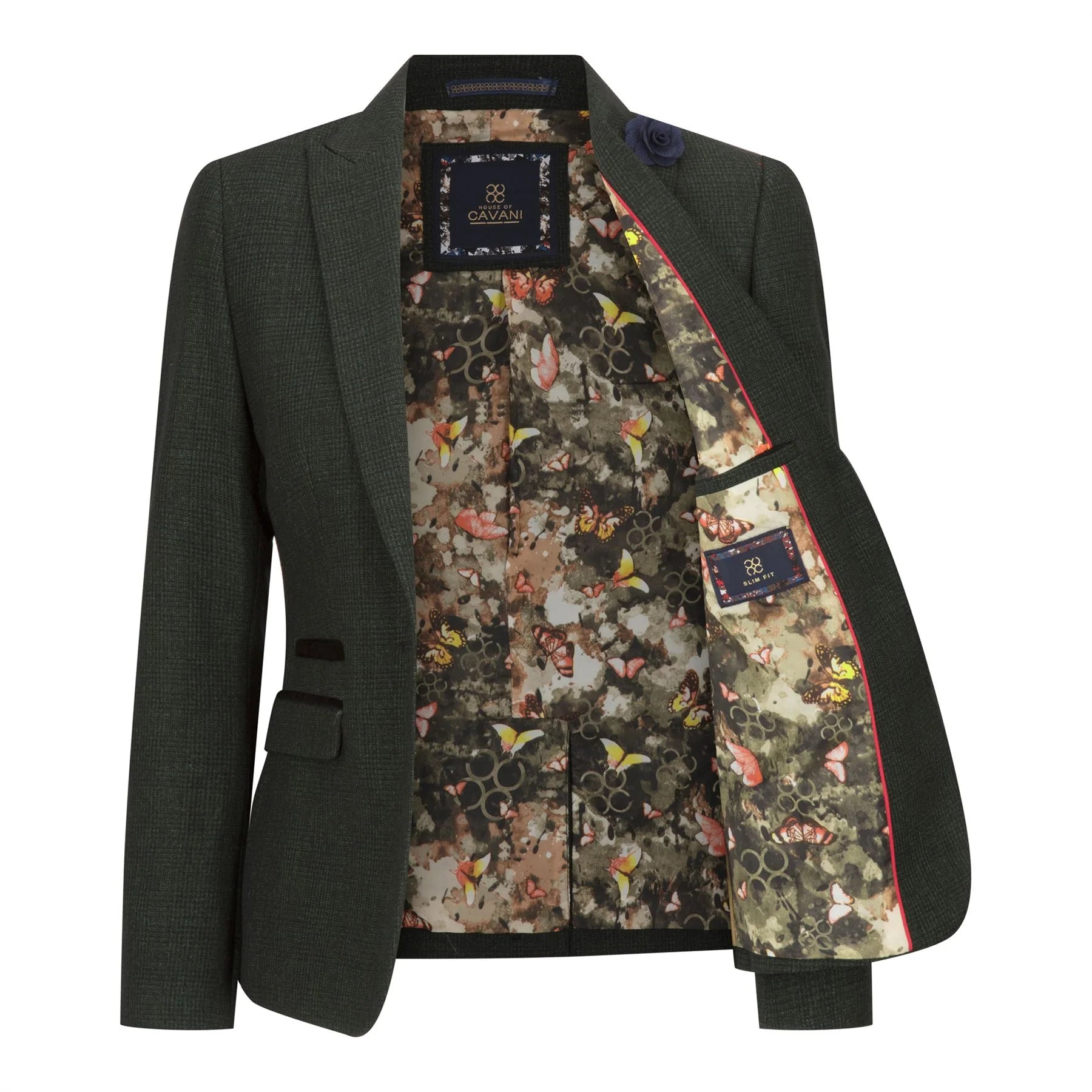 Blazer feminino clássico de lã tweed xadrez verde, estilo vintage anos 1920, estilo retrô.