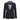 Blazer feminino clássico vintage dos anos 1920 em lã tweed com cotoveleiras, preto.