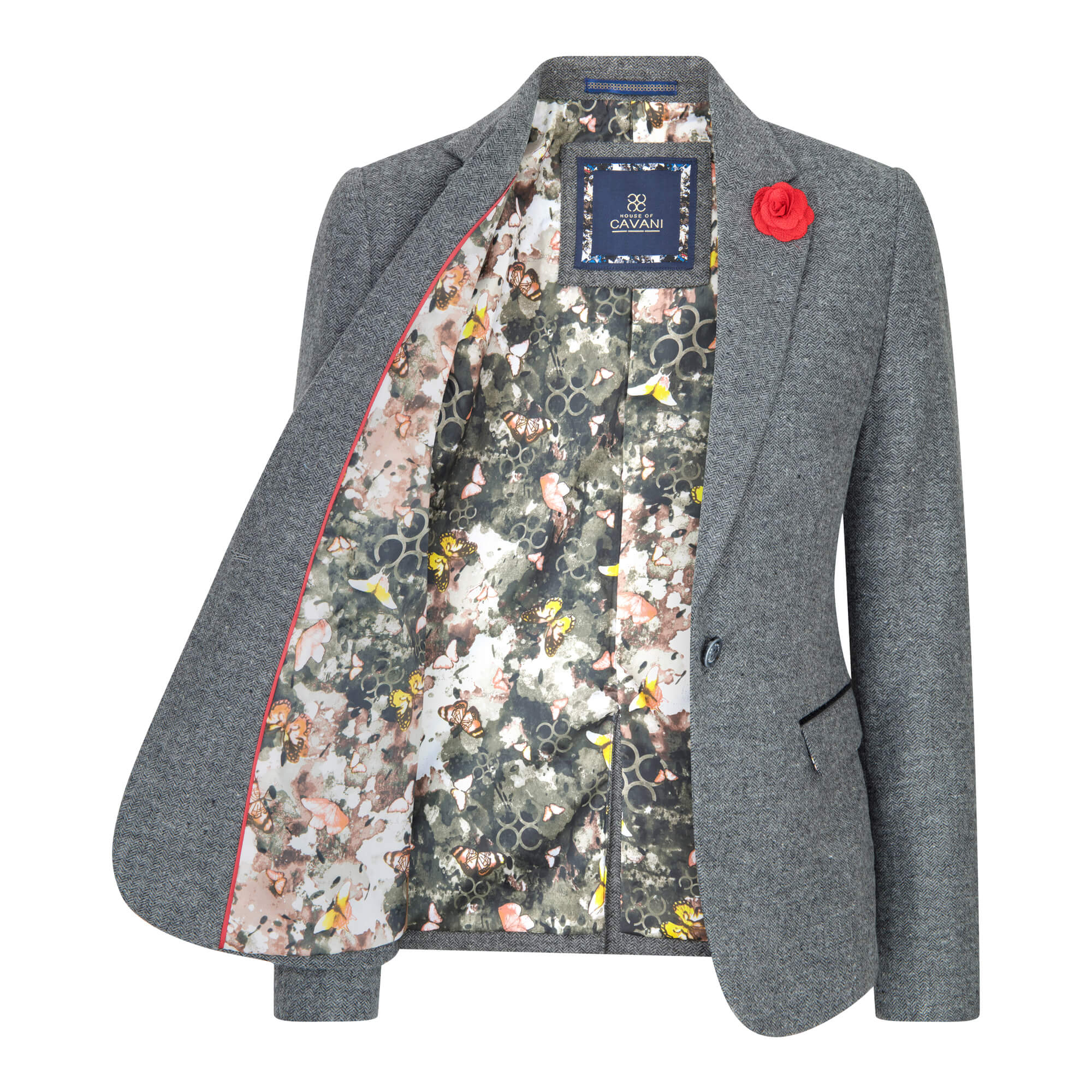 Blazer cinza feminino de corte ajustado
