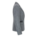 Blazer cinza feminino de corte ajustado