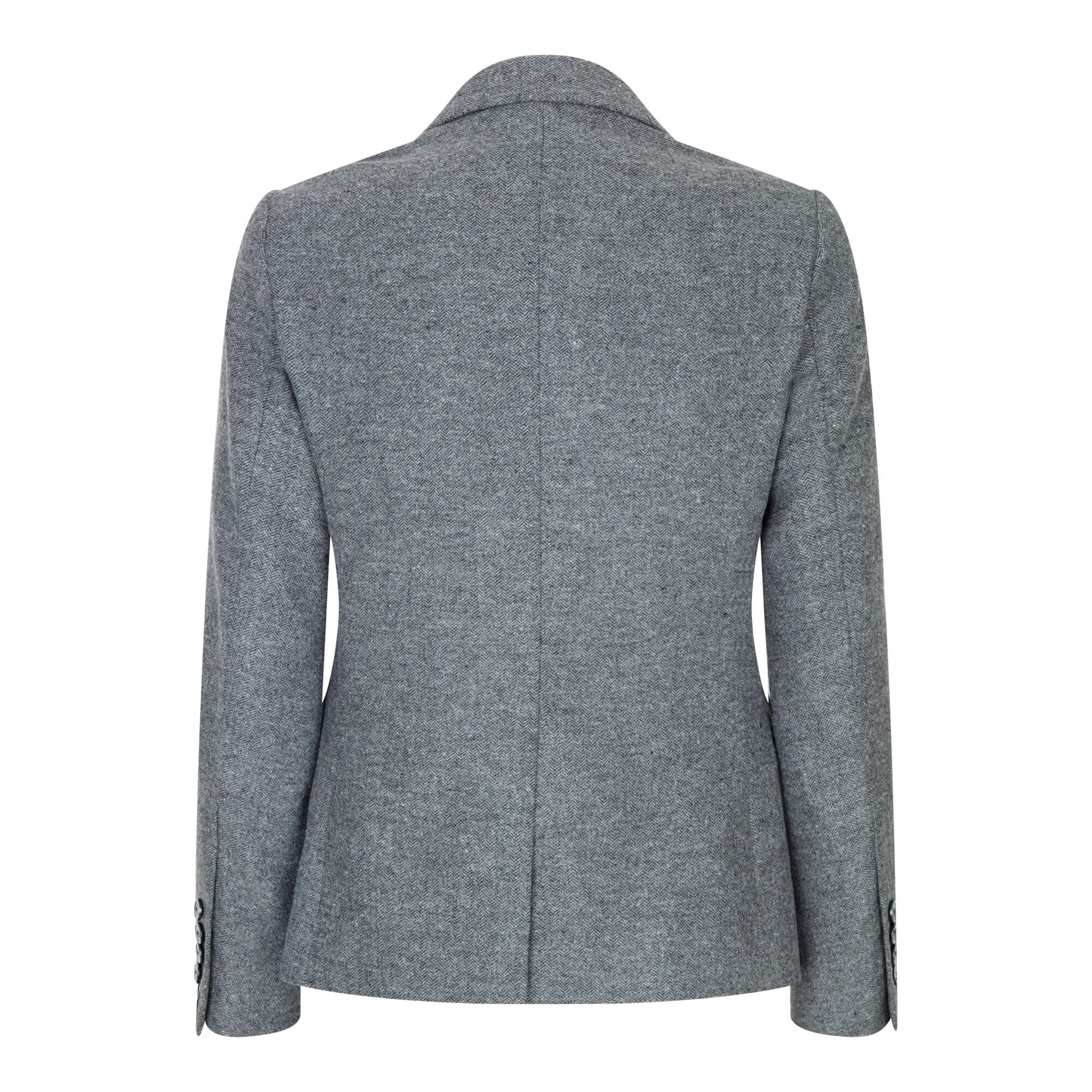 Blazer cinza feminino de corte ajustado