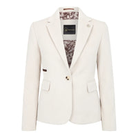 WSN15 - Blazer feminino em tweed de lã creme