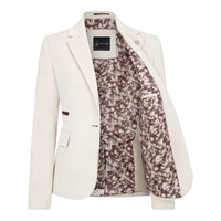 WSN15 - Blazer feminino em tweed de lã creme