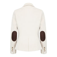 WSN15 - Blazer feminino em tweed de lã creme